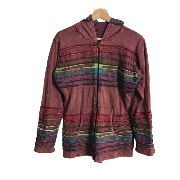 Rising International Medium Full Zip‎ Hoodie Pockets - Picture 1 of 9